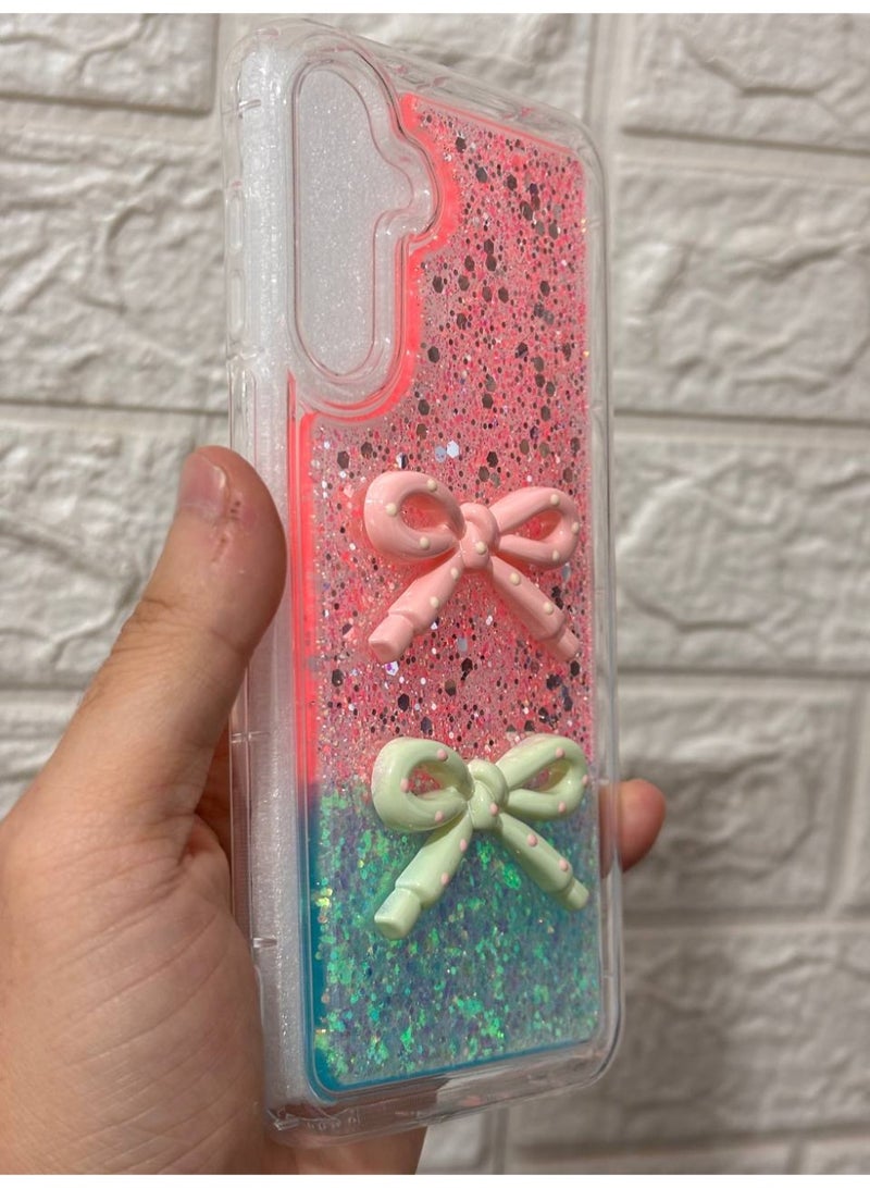 غطاء خلفي مع فيونكة متوافق مع هاتف سامسونج A16 - Image 2