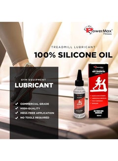 PowerMax Fitness Multi-Purpose Pms-50 (50Ml Silicone Oil Bottle) 100% Pure Silicone Treadmill Belt Lubricant, Full Belt Width Lubrication, No Odor & No Propellants, Nozzle Cap For Easy Application  - Image 2