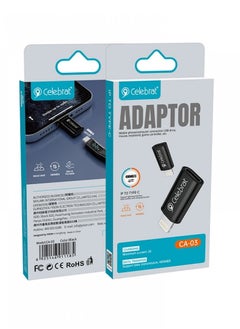 Celebrat Celebrat CA-03 Aluminum Alloy OTG Adapter Support Lightning To Type-C interface Data Transfer With Mini Design And Charging Function For Multi Devies - Black  - Image 4