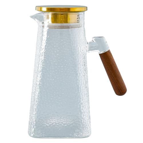 UMAI Borosilicate Glass Water Jug With Airtight Lid (1.5 Litre) | Handle | Diwali Gift | Dining Table | Detox Jar (Clear) - Image 2