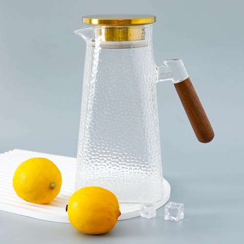 UMAI Borosilicate Glass Water Jug With Airtight Lid (1.5 Litre) | Handle | Diwali Gift | Dining Table | Detox Jar (Clear) - Image 1