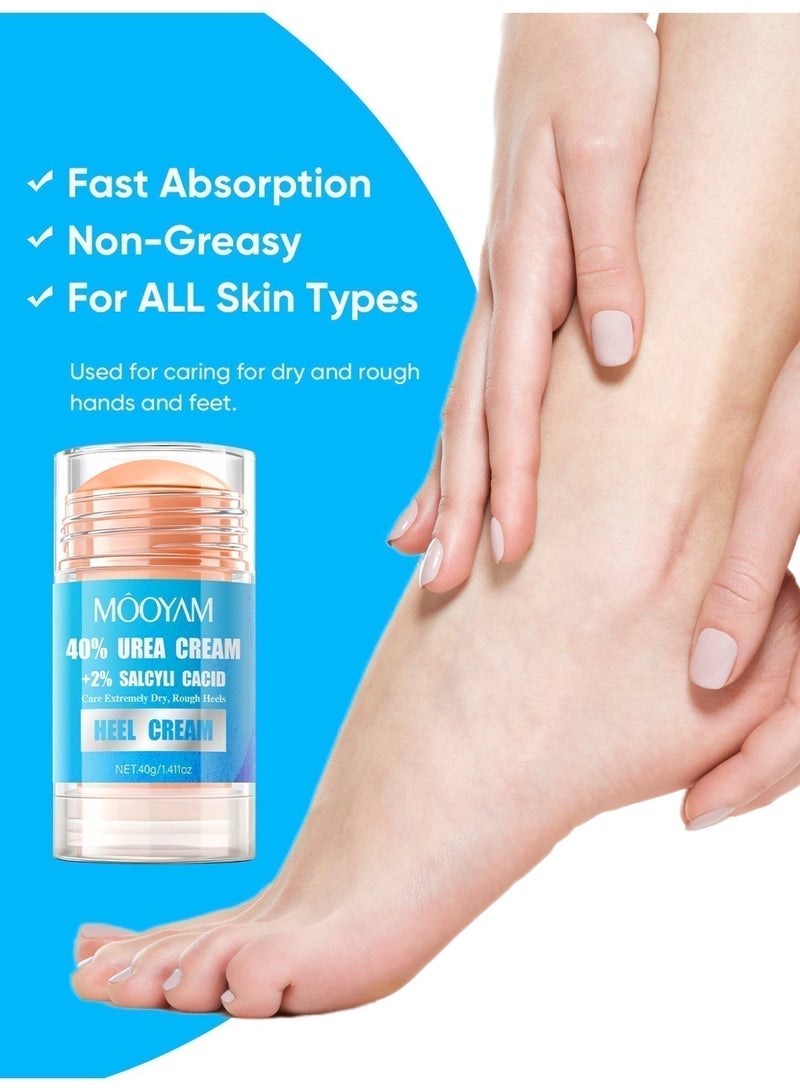 MOOYAM 40% Urea Cream with 2% Salcyli Cacid 40g Intensive Heel Repair Treatment for Extremely Dry Rough Cracked Heels and Feet Fast Absorbing Moisturizer - Image 5