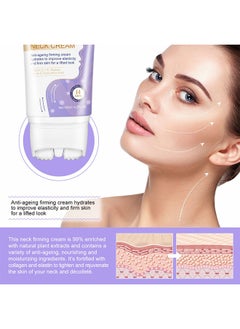 Elaimei Neck Firming And Lifting Cream, Skin Firming Lotion For Neck And Body, Neck Cream For Anti-Aging, Wrinkles, Reduce Double Chin, Firm Sagging Skin, Skin Tightening 120ML  - Image 4