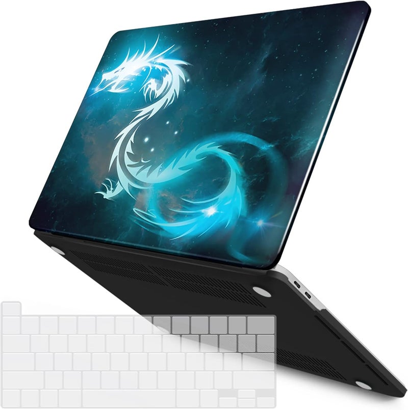 I Benzer Compatible with 2025 2024 M2 MacBook Pro 13 Inch Case 2025-2016 M1 A2338 A2289 A2251 A2159 A1989 A1706 A1708, Hard Shell Case & Keyboard Cover for Mac Pro 13, Dragon, T13DRN+1 - Image 1