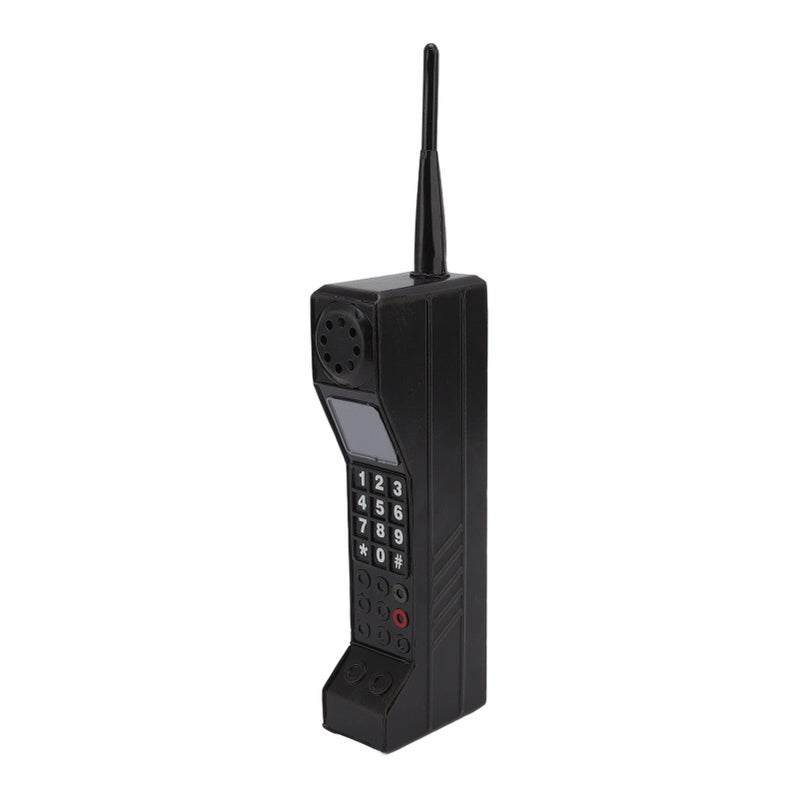 Pilipane Pilipane Retro Brick Cell Phone Ornament 80s 90s Vintage Brick Mobile Phone Model Halloween Party Decorations Old Fashioned Cell Phone Model Photography Props Home Living Room Black
