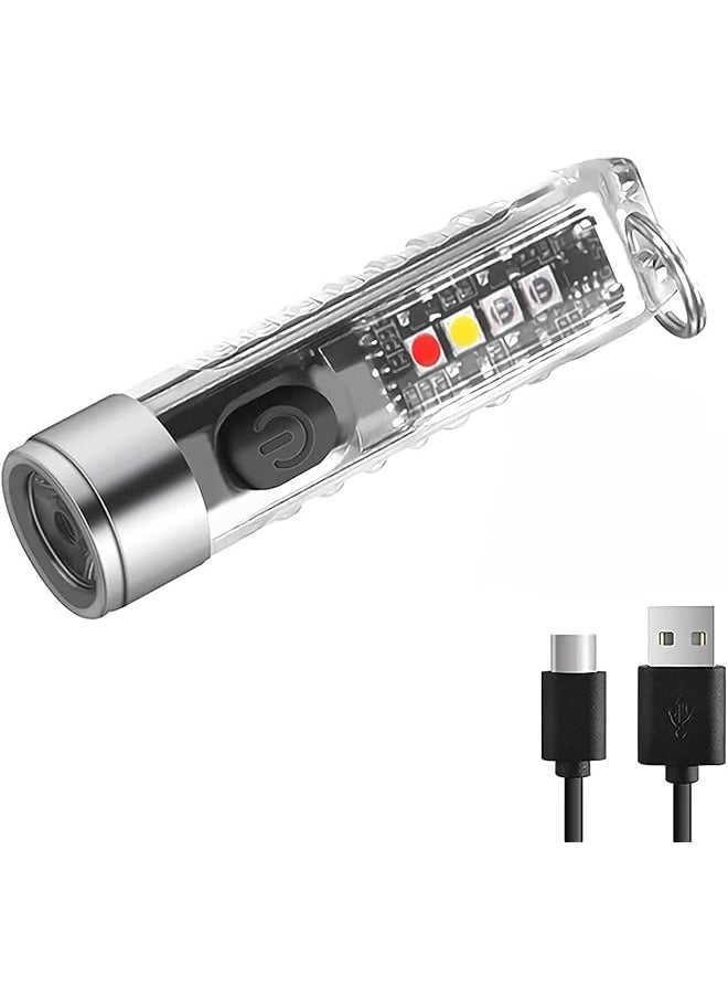 PROMASS promass Flashlights High Lumens, Mini LED Flashlights, USB Rechargeable Small Keychain Flashlight with 11 Modes of Main and Side Light, Portable Pocket EDC Flash Light for Daily Using  - Image 1
