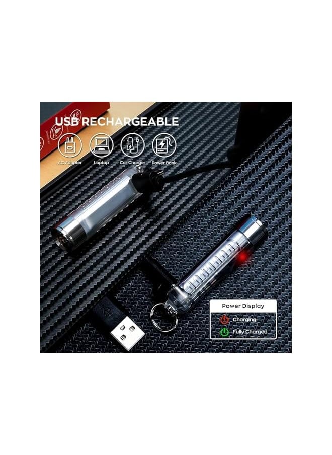 PROMASS promass Flashlights High Lumens, Mini LED Flashlights, USB Rechargeable Small Keychain Flashlight with 11 Modes of Main and Side Light, Portable Pocket EDC Flash Light for Daily Using  - Image 3