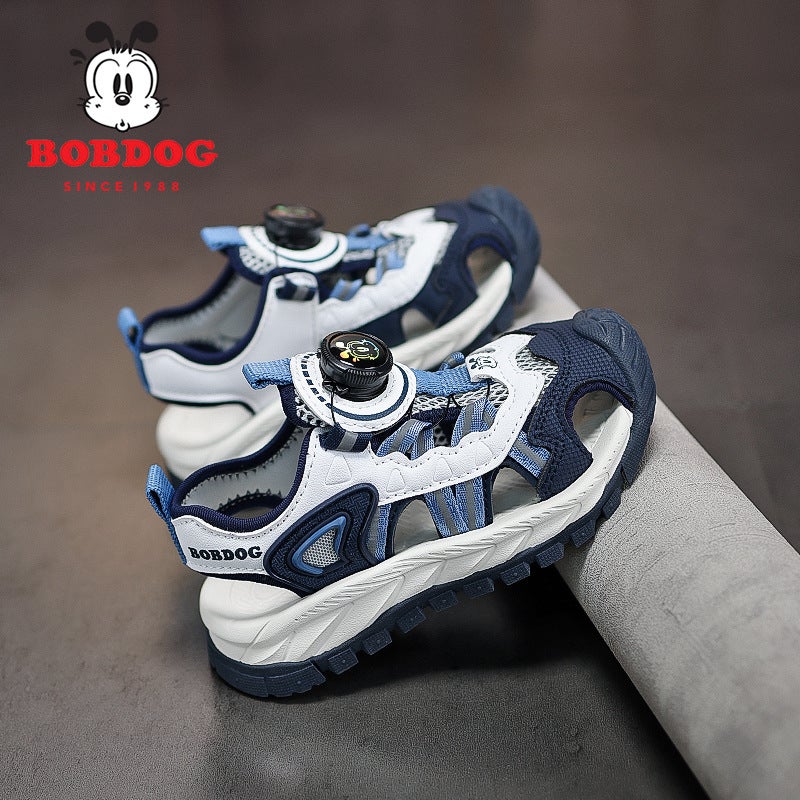 Babu Bean Swivel Buckle Children'S Sneaker Single Mesh Frame Shoes Children'S Shoes Boys And Girls Sports Semi-Sandals - Image 2