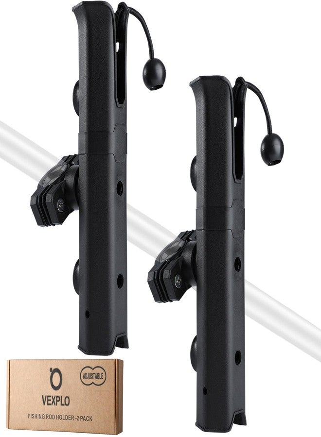 VEXPLO Adjustable Pole Mount Fishing Rod Holder for Bike, Chairs, Cart, Scooter, Motorcycle, ATV & Beach Car, Fishing Pole Holder Rack with Mount Clamp (2 Pack) - Image 1
