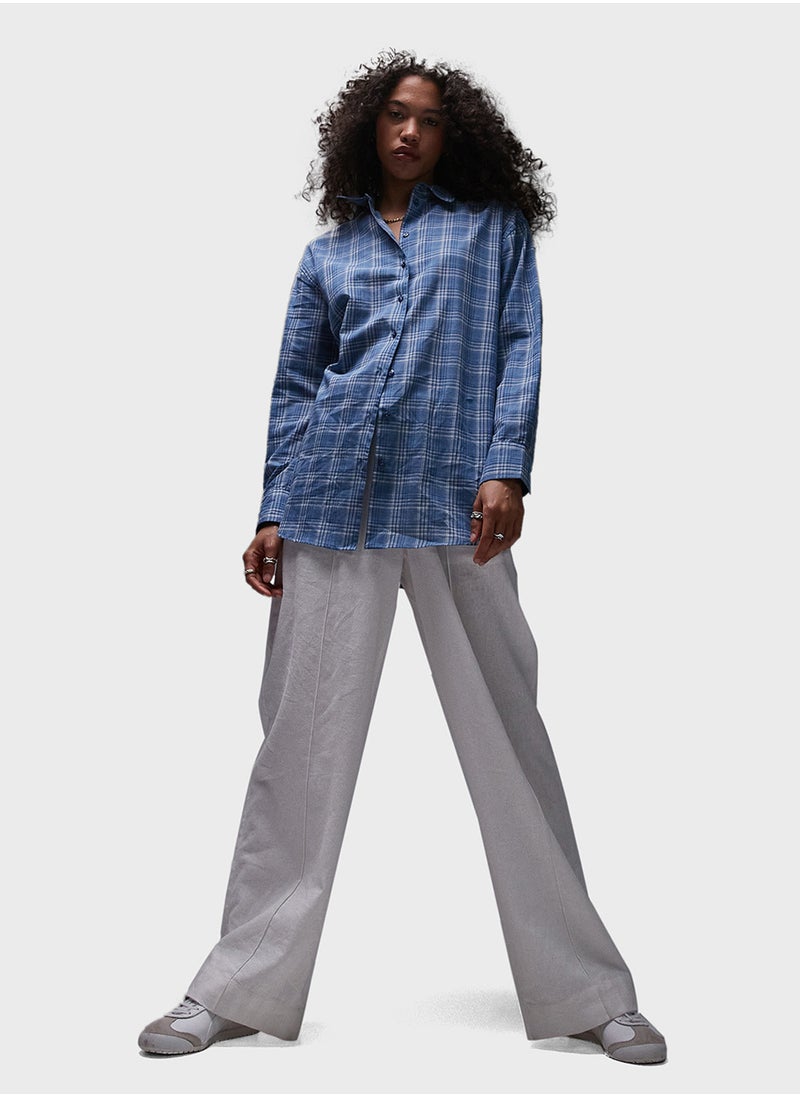 TOPSHOP Topshop Shirt In Blue Check  - Image 4