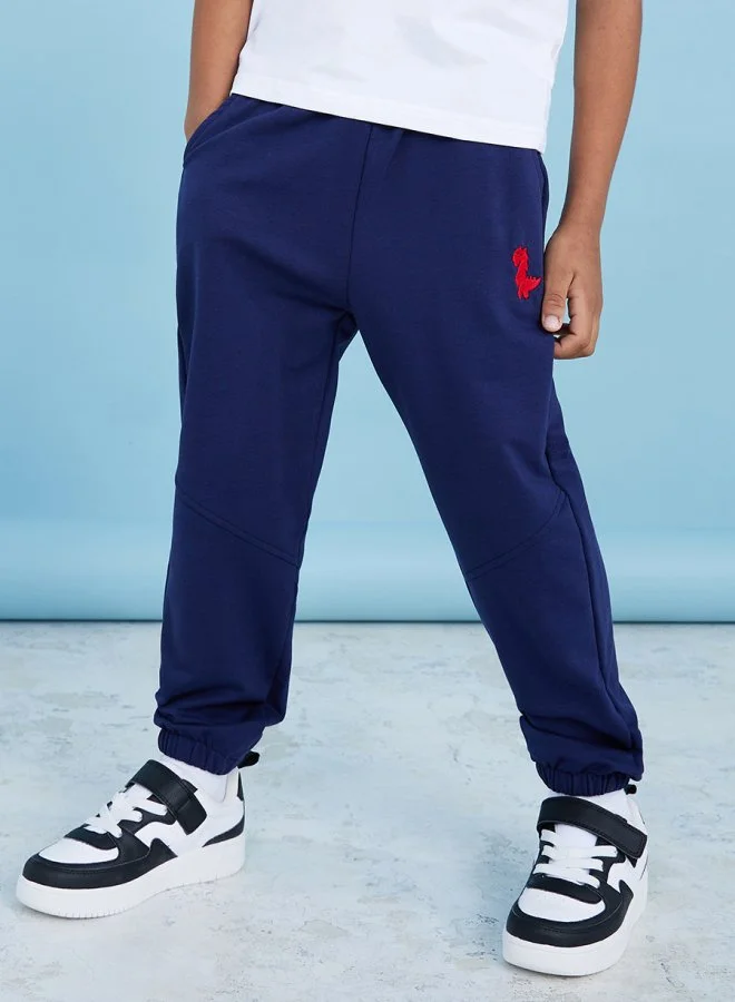 Styli Pack of 2 - Dinosaur Embroidered Joggers