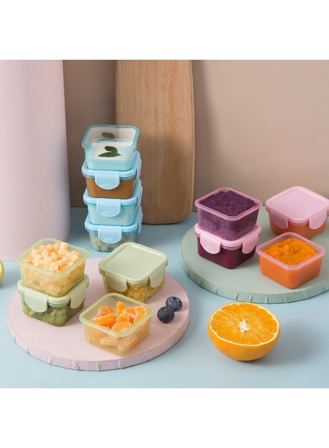 Mini Fresh-keeping Box Sealed Plastic Box Baby Food Supplement Box Can Be Cooked High Temperature Resistant Baby Transparent Storage Box Wholesale-Specifications:4 Pieces (random Color)  - Image 2