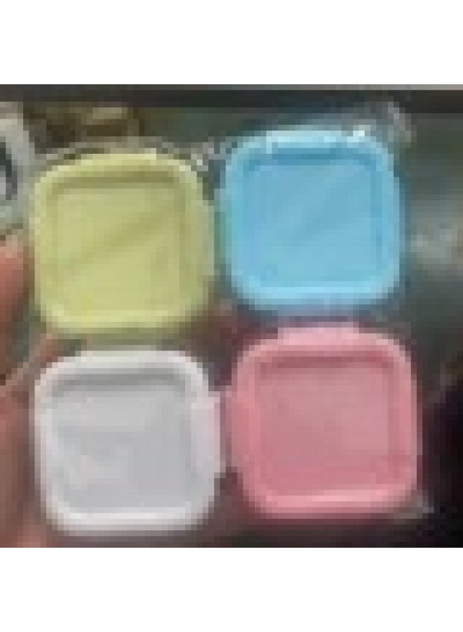 Mini Fresh-keeping Box Sealed Plastic Box Baby Food Supplement Box Can Be Cooked High Temperature Resistant Baby Transparent Storage Box Wholesale-Specifications:4 Pieces (random Color)  - Image 1