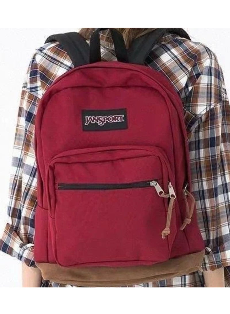 JANSPORT 【School season】Jansport Classic Colorful School Bag with Leather Computer Compartment Must-Have Back-to-School Travel Bag Laptop Bag for Students  - Image 2