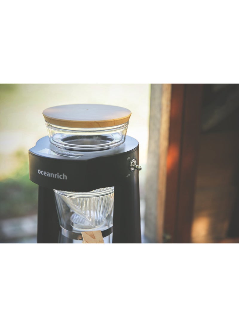 Oceanrich CR8350BD Automatic Rotating Pour Over Coffee Maker – Portable Battery Powered Drip Coffee Brewer with Glass Carafe - Image 4