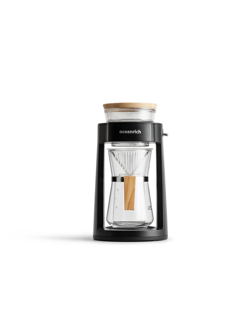 Oceanrich CR8350BD Automatic Rotating Pour Over Coffee Maker – Portable Battery Powered Drip Coffee Brewer with Glass Carafe - Image 1