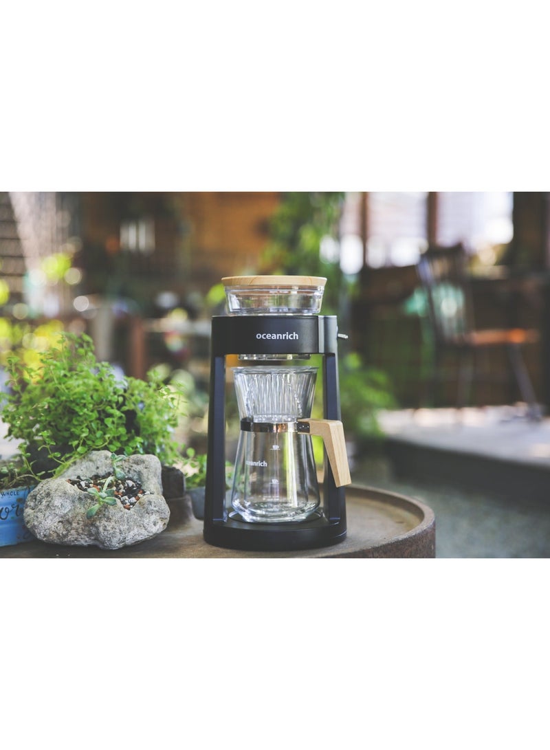 Oceanrich CR8350BD Automatic Rotating Pour Over Coffee Maker – Portable Battery Powered Drip Coffee Brewer with Glass Carafe - Image 2