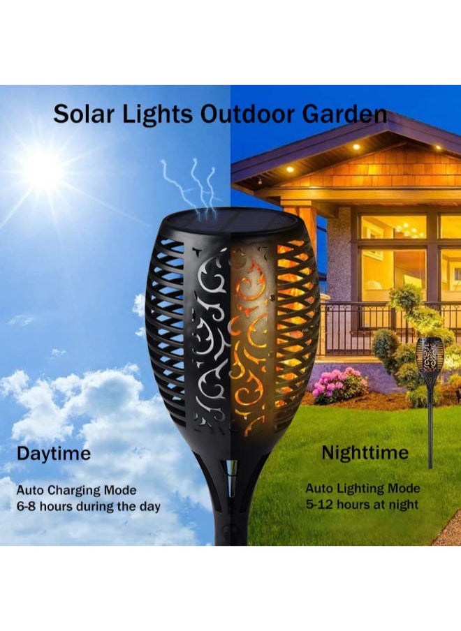 SHOPI Solar Lights Outdoor,StillCool Solar Flickering Dancing Flame Lights Waterproof Security Lights Landscape Lighting Dusk to Dawn Auto On/Off for Garden Patio Deck Yard Driveway  - Image 2