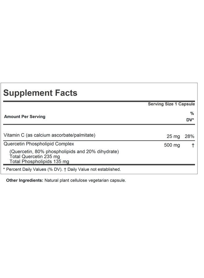 ANDREW LESSMAN Quercetin 500mg - 60 Capsules - 500 mg Unique Quercetin Phospholipid Complex, Highly Absorbable Formula to Support Healthy Heart, Circulatory and Immune Function. No Additives. - Image 2