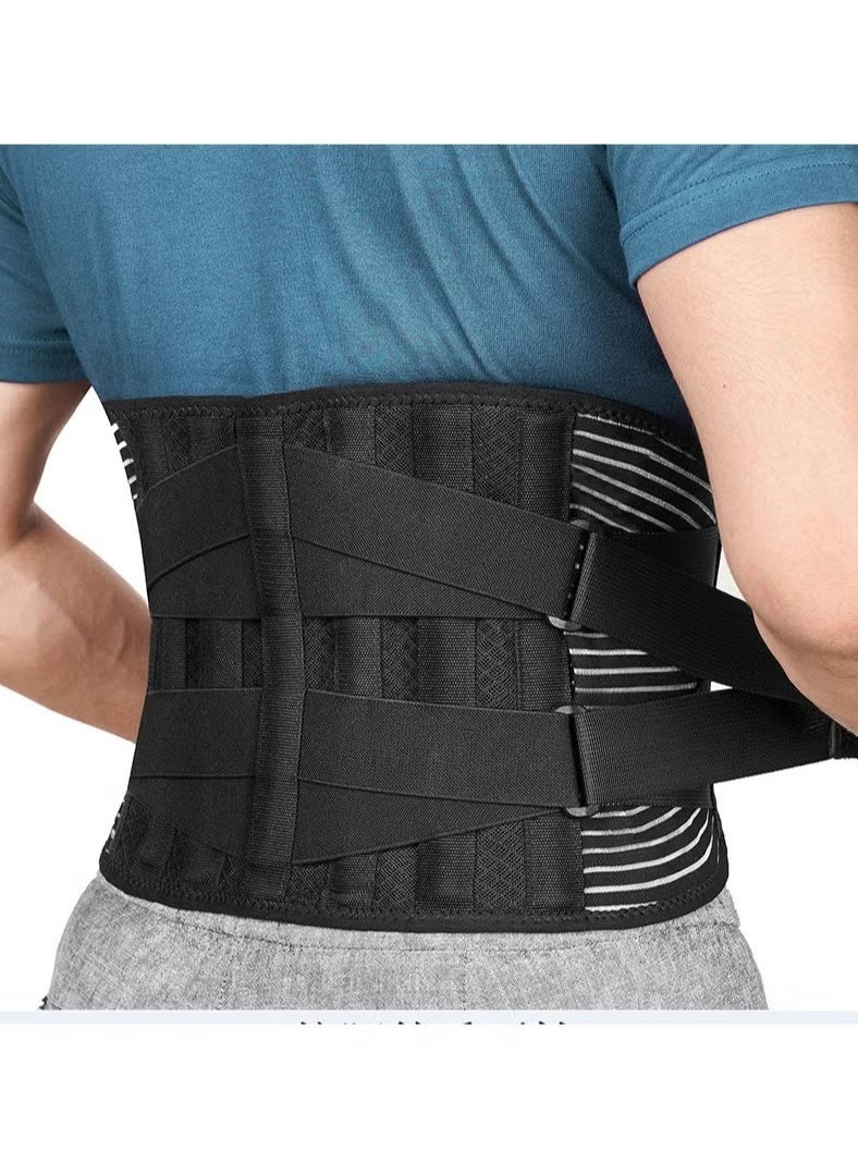 Generic Back Brace, Lower Back Pain Relief with 7 Stays, Adjustable Back Support Belt for Work, Back Brace for Lower Back Pain Relief,Anti-skid Lumbar Support for Sciatica Scoliosis for Men and Women  - Image 2