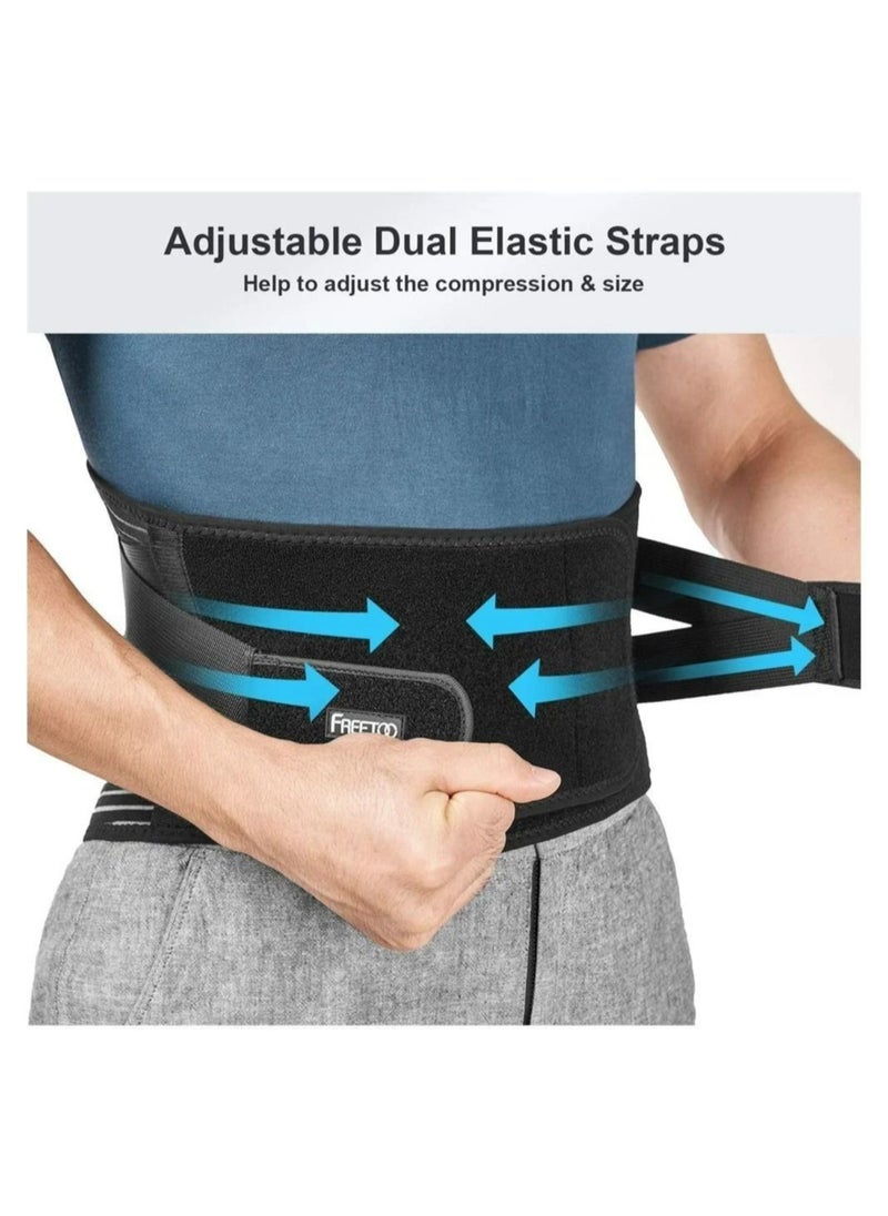 Generic Back Brace, Lower Back Pain Relief with 7 Stays, Adjustable Back Support Belt for Work, Back Brace for Lower Back Pain Relief,Anti-skid Lumbar Support for Sciatica Scoliosis for Men and Women  - Image 3