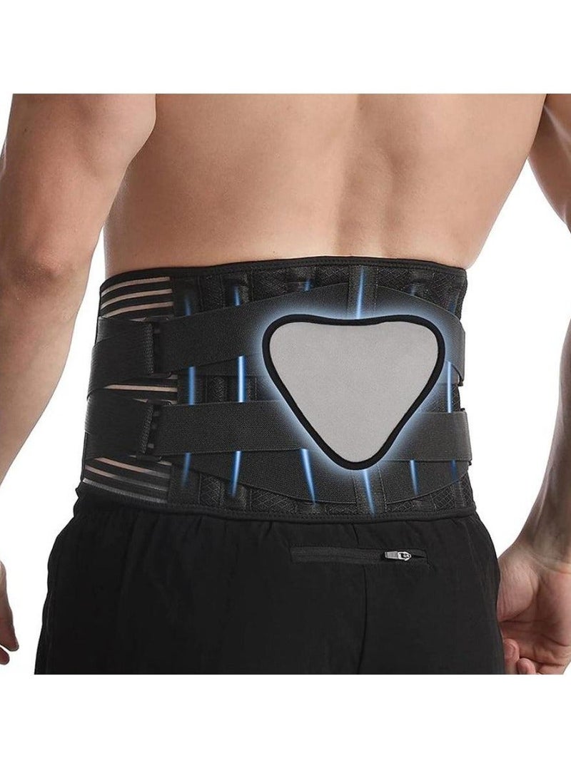 Back Brace, Lower Back Pain Relief with 7 Stays, Adjustable Back Support Belt for Work, Back Brace for Lower Back Pain Relief,Anti-skid Lumbar Support for Sciatica Scoliosis for Men and Women - Image 2