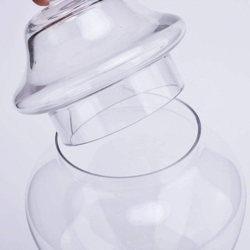 Diamond Star Glass Apothecary Jars with Lid, Clear Glass Candy Jar for Candy Buffet, Decorative Glass Jar for Party, Wedding and Home Decor, Classic Glass Candy Canister (Height: 12.6", Diameter: 6.5") - Image 4