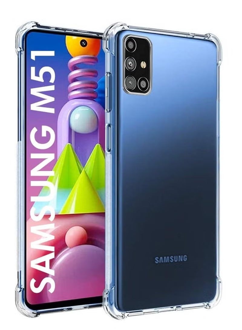 JAJEEK Protective Case Cover for Samsung Galaxy M51 – Slim Clear Shockproof Back Cover, Anti-Scratch Flexible TPU, Lightweight Transparent Design, Full Camera & Screen Protection, Perfect Fit for Daily Use - Image 1