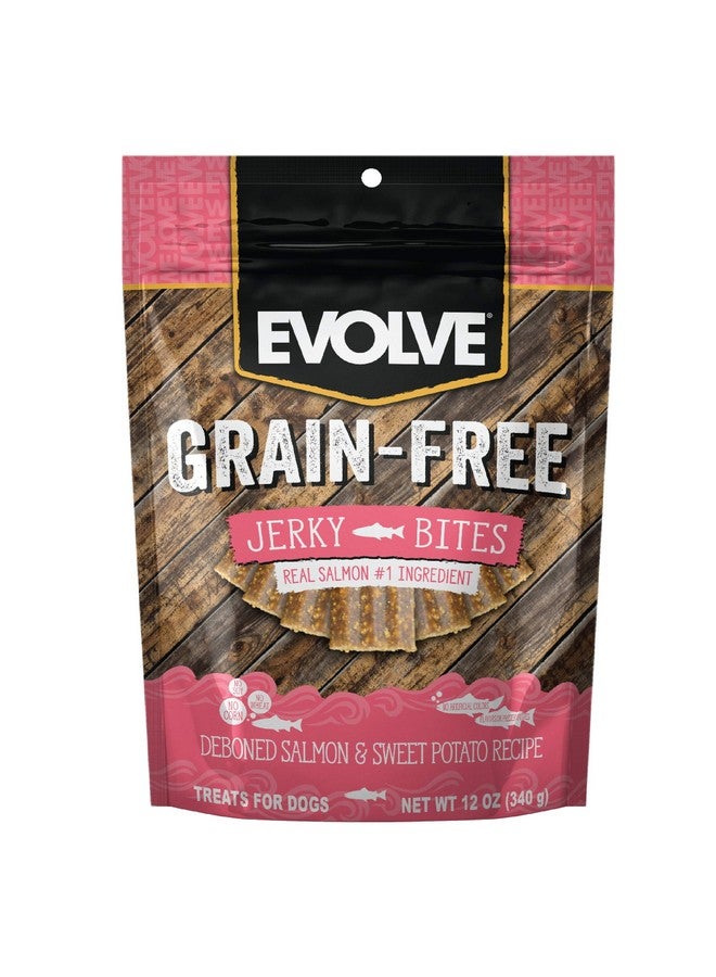 Evolve Grain Free Salmon and Sweet Potato Jerky Bites Dog Treats - Image 1