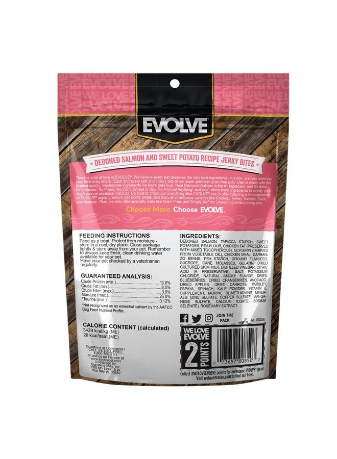 Evolve Grain Free Salmon and Sweet Potato Jerky Bites Dog Treats - Image 2