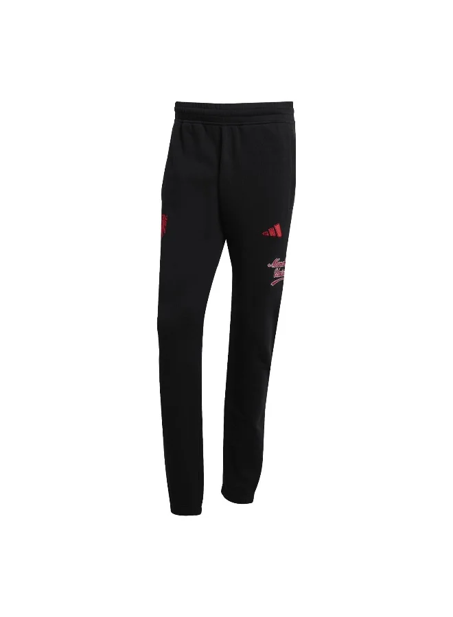 Adidas Mufc Us Pnt Black Football Pants For Men XS