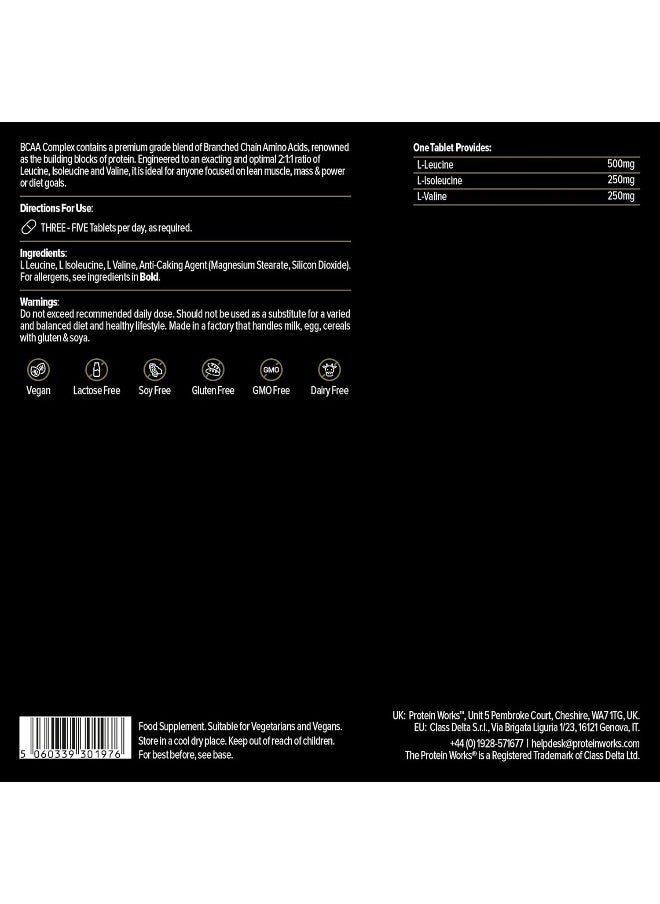 THE PROTEIN WORKS - Bcaa Complex Tablets 2:1:1 Ratio 90 Tablets - Image 1