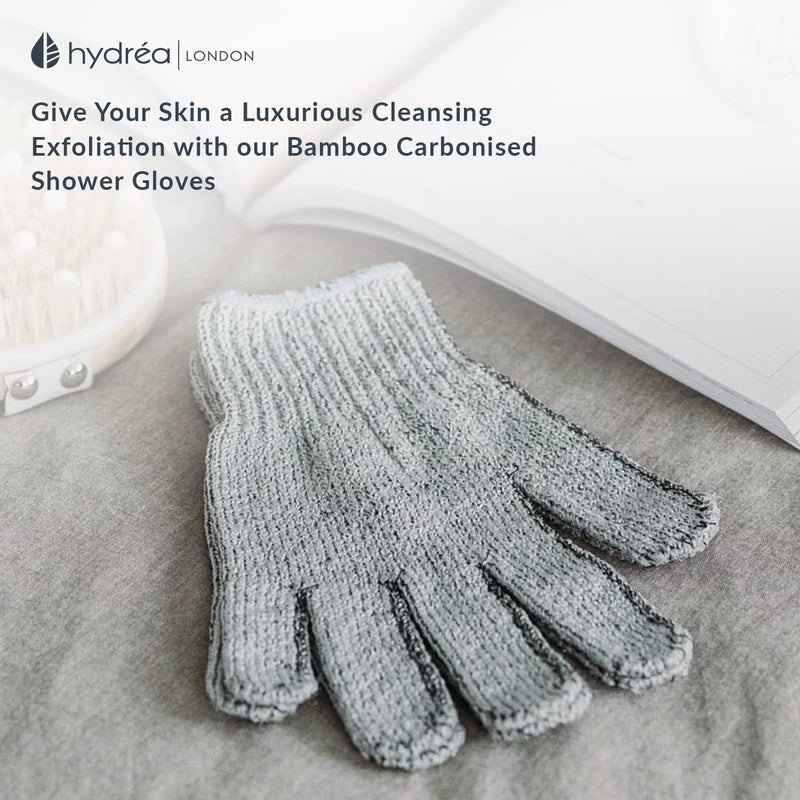 Hydrea London Carbonized Bamboo Exfoliating Gloves BCEG1 by Hydrea - Image 2