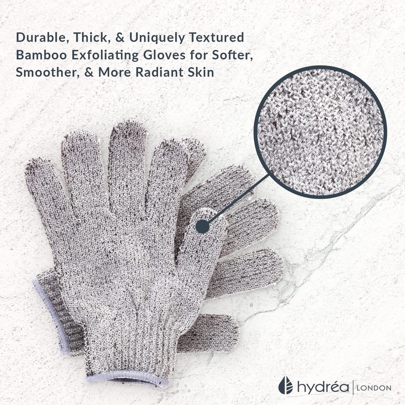 Hydrea London Carbonized Bamboo Exfoliating Gloves BCEG1 by Hydrea - Image 5