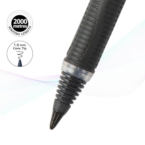 Luxor Schneider, One Sign Roller Ball Pen, Pack of 2, 1.0 mm Cone Tip, Ink Colour - Blue, 2000 metres writing length, Cap off Time 2-3 days - Image 2