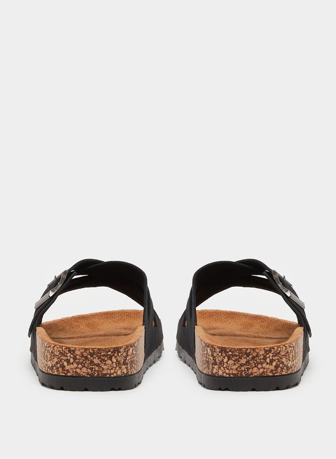 Styli Buckle Detail Open Toe Comfort Sandals  - Image 4