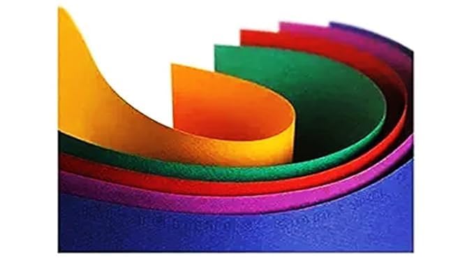 SEJASCOLLECTIONS | Pack of 10 | Vibrant, Bright, A1, BIG / FULL Size, Pastel/ Chart Sheets, Used in art and craft, collage, projects, posters etc. Plain / Unrulled, Size: 70x56 centimeters, 200 GSM thickness, Pastel Sheets.( Set of 2 sheets each, Orange, Dark Green, Red, Dark Pink, Dark Blue ) - Image 1