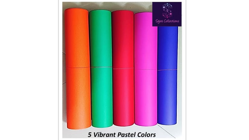 SEJASCOLLECTIONS | Pack of 10 | Vibrant, Bright, A1, BIG / FULL Size, Pastel/ Chart Sheets, Used in art and craft, collage, projects, posters etc. Plain / Unrulled, Size: 70x56 centimeters, 200 GSM thickness, Pastel Sheets.( Set of 2 sheets each, Orange, Dark Green, Red, Dark Pink, Dark Blue ) - Image 2