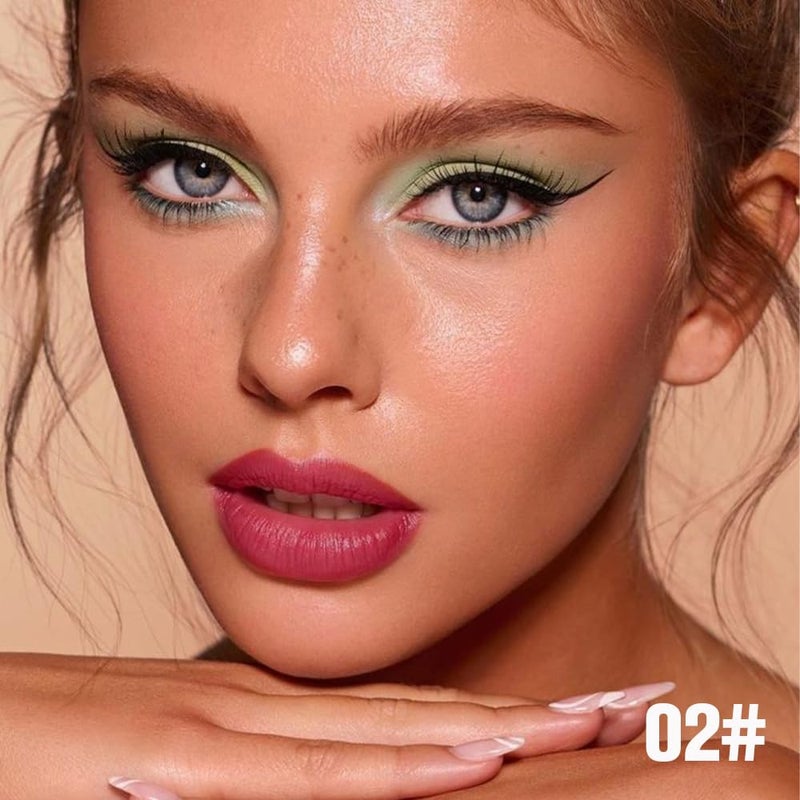 evpct Mauve Red Peel Off Lip Stain Tints, Matte Liquid Lipstick Lip Stain Long Lasting Waterproof for Women, Non-stick Cup Lipstick Peel Off Highly Pigmented Not Faded Smudge-proof Easy to Apply, 02# - Image 2