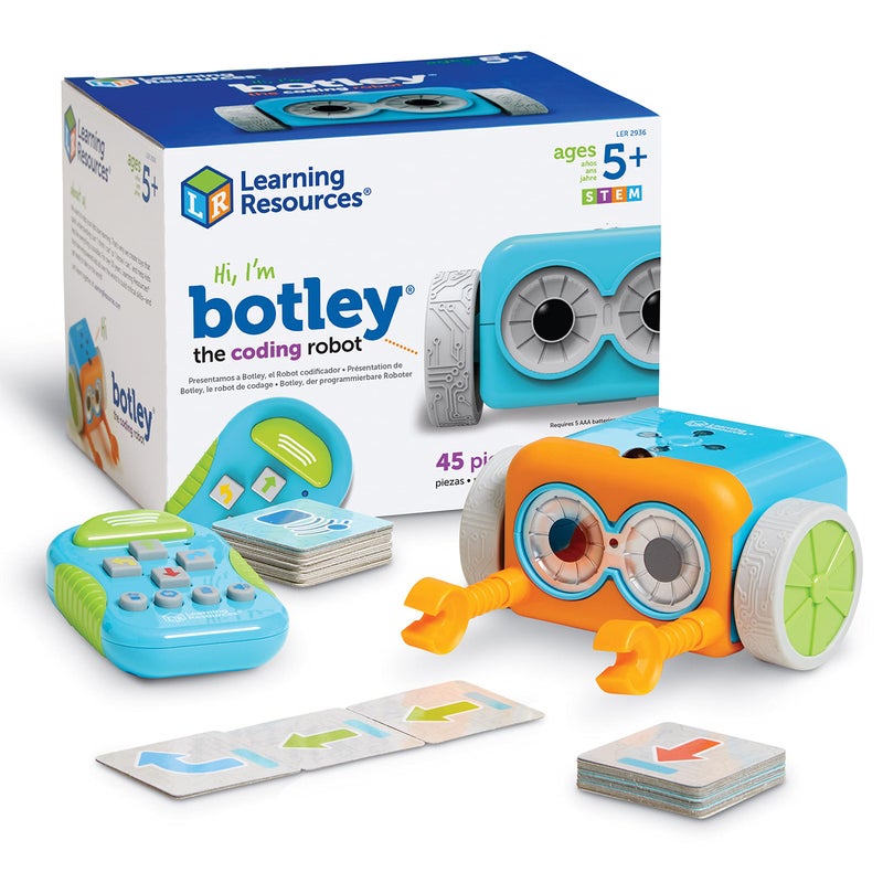 Learning Resources Botley The Coding Robot - 45 Pieces, Ages 5+ Screen- Free Coding Toys, Coding STEM Toy for Kids, Coding for Kids - Image 1