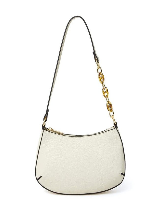 أكسيسورايز حقيبة كتف نسائية من أكسسورايز لندن، لون كريمي، بحزام سلسلة | حقائب يد أنيقة للنساء | أحدث حقائب الكتف النسائية | محفظة نسائية - Image 1