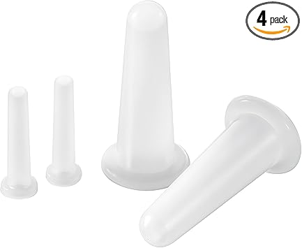 Grevosea Facial Cupping Therapy Set 4Pcs Silicone Vacuum Massage Cups for Face and Eye AntiCellulite Skin Care Tool for Sculpted and Toned Facial Contours Safe and Easy to Use Portable for Spa - Image 1