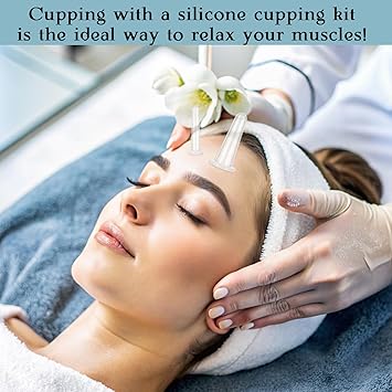 Grevosea Facial Cupping Therapy Set 4Pcs Silicone Vacuum Massage Cups for Face and Eye AntiCellulite Skin Care Tool for Sculpted and Toned Facial Contours Safe and Easy to Use Portable for Spa - Image 4