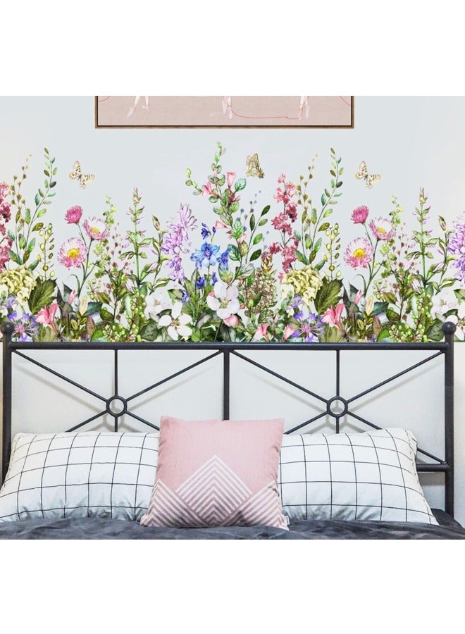 Green plant flower stickers, make the wall full of vitality ,66X46CM - Image 1