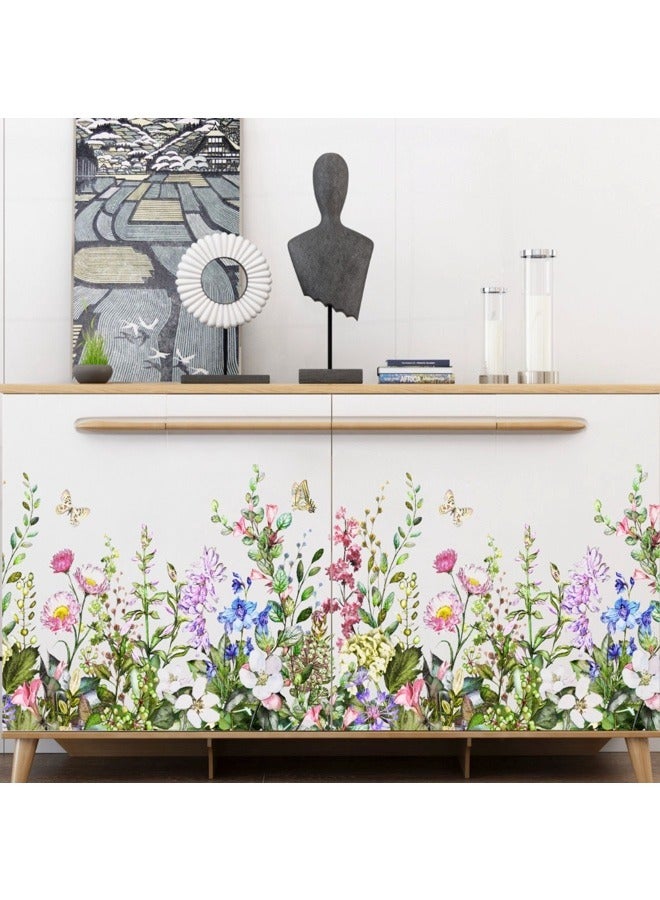 Green plant flower stickers, make the wall full of vitality ,66X46CM - Image 2