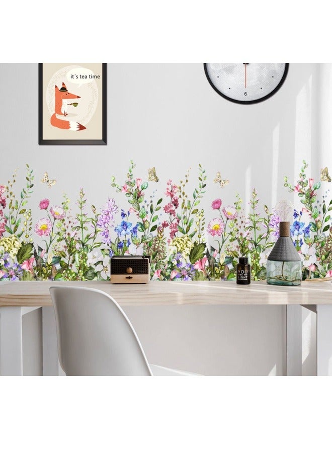 Green plant flower stickers, make the wall full of vitality ,66X46CM - Image 3