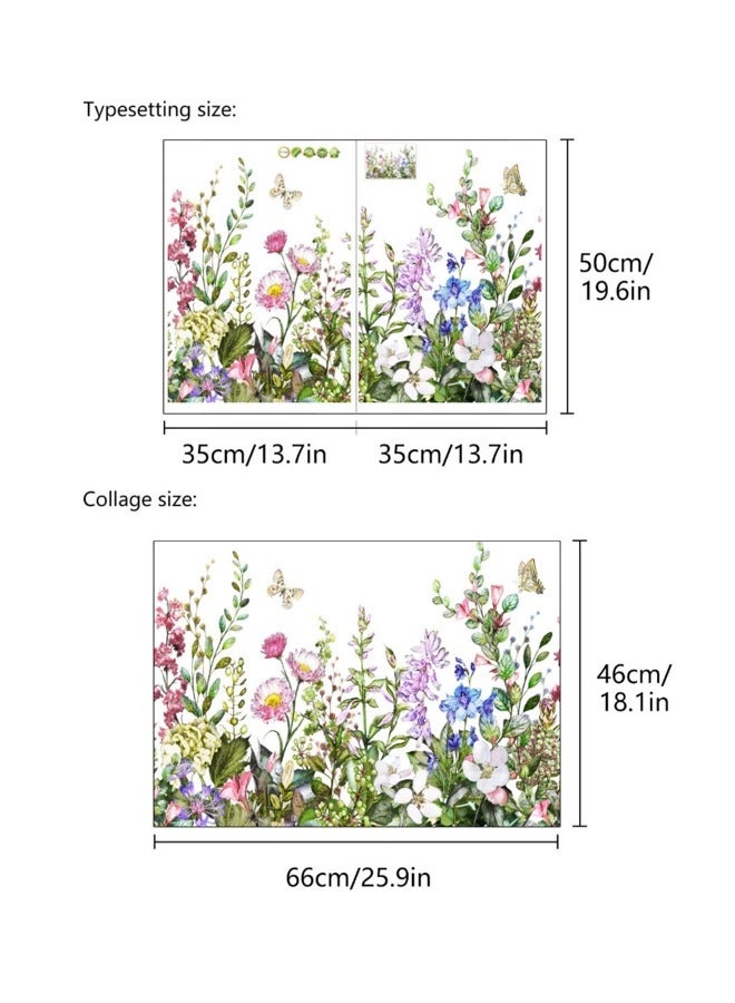 Green plant flower stickers, make the wall full of vitality ,66X46CM - Image 4