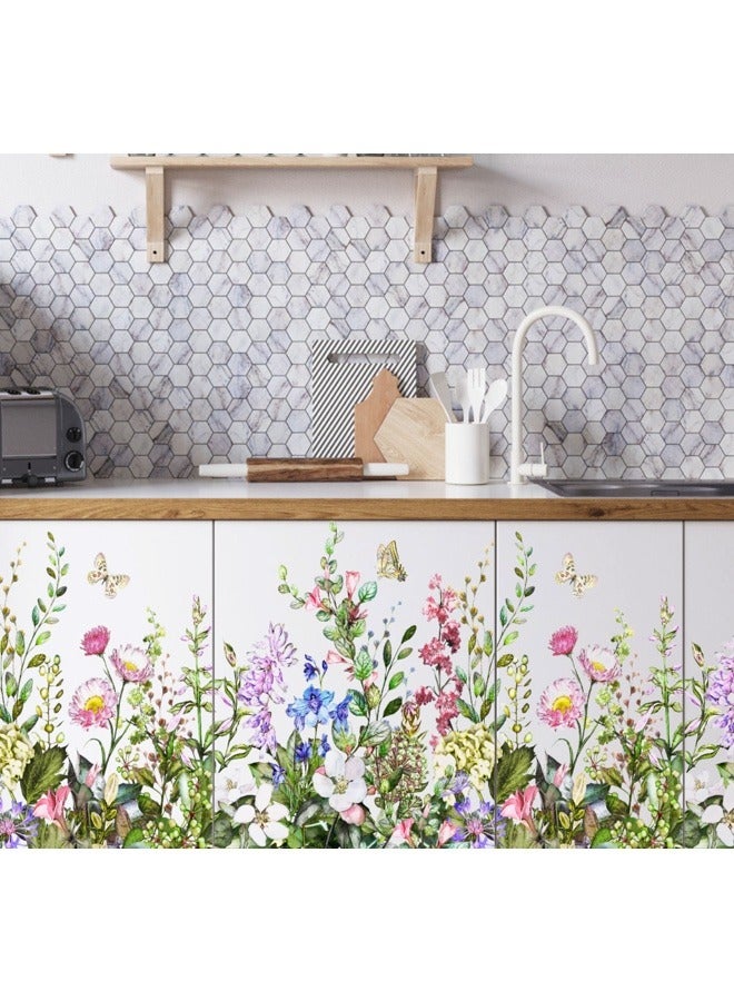 Green plant flower stickers, make the wall full of vitality ,66X46CM - Image 5