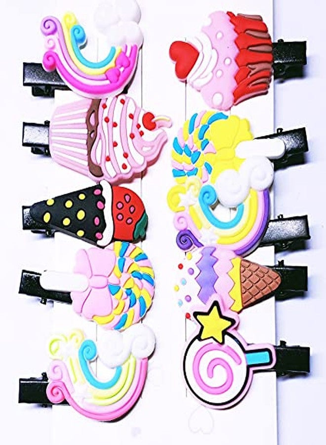 Drishti® Unicorn Hairpin For Baby Girl's Unicorn Rainbow Clip For Girls Set of- 10 Pcs - Image 3