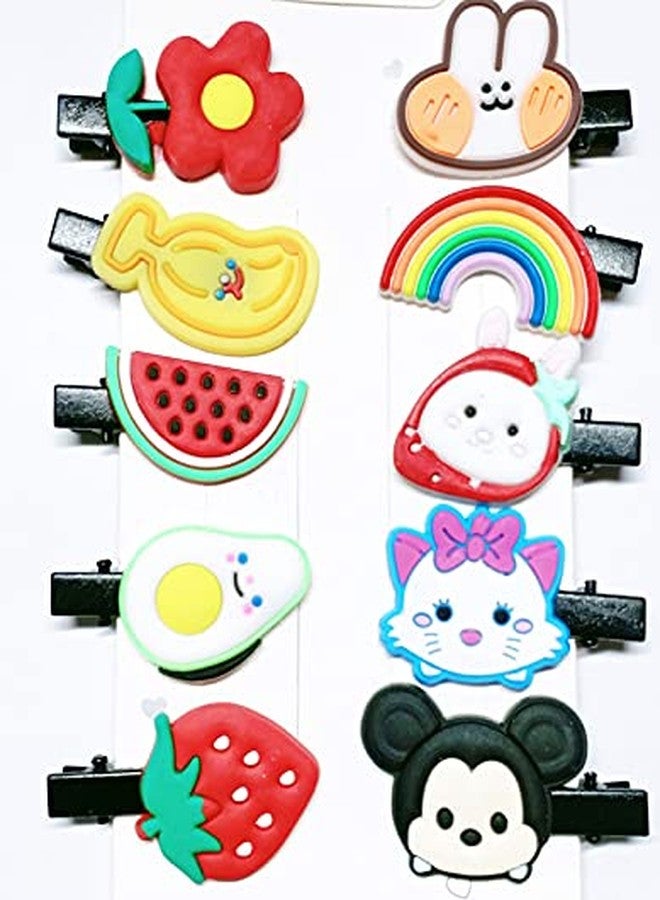 Drishti® Unicorn Hairpin For Baby Girl's Unicorn Rainbow Clip For Girls Set of- 10 Pcs - Image 5